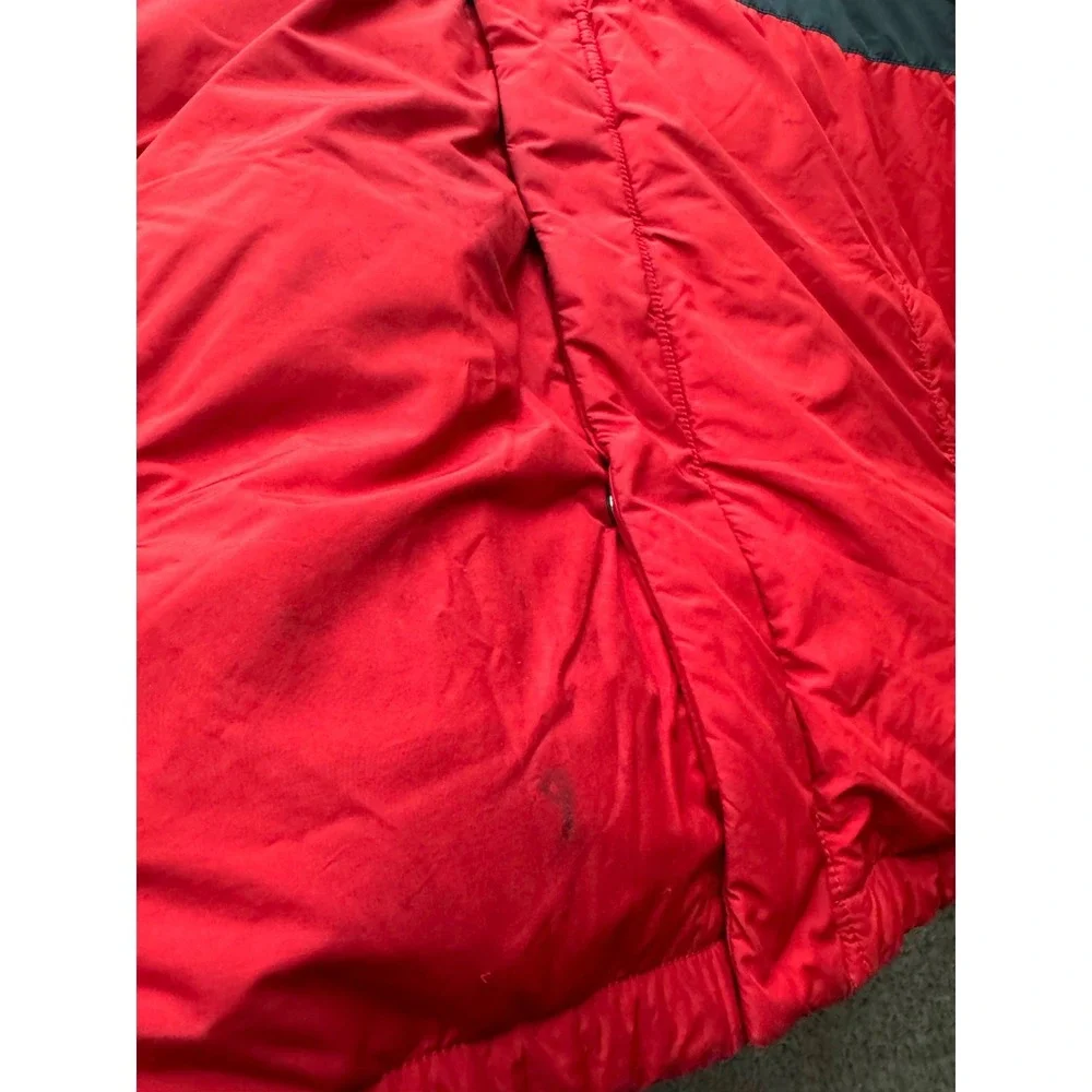 Polo Ralph Lauren Cookie Patch Striped Down Puffer Jacket Red Mens Size XL